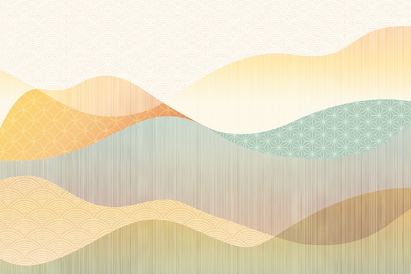 抽象的な山並みのイラスト壁紙