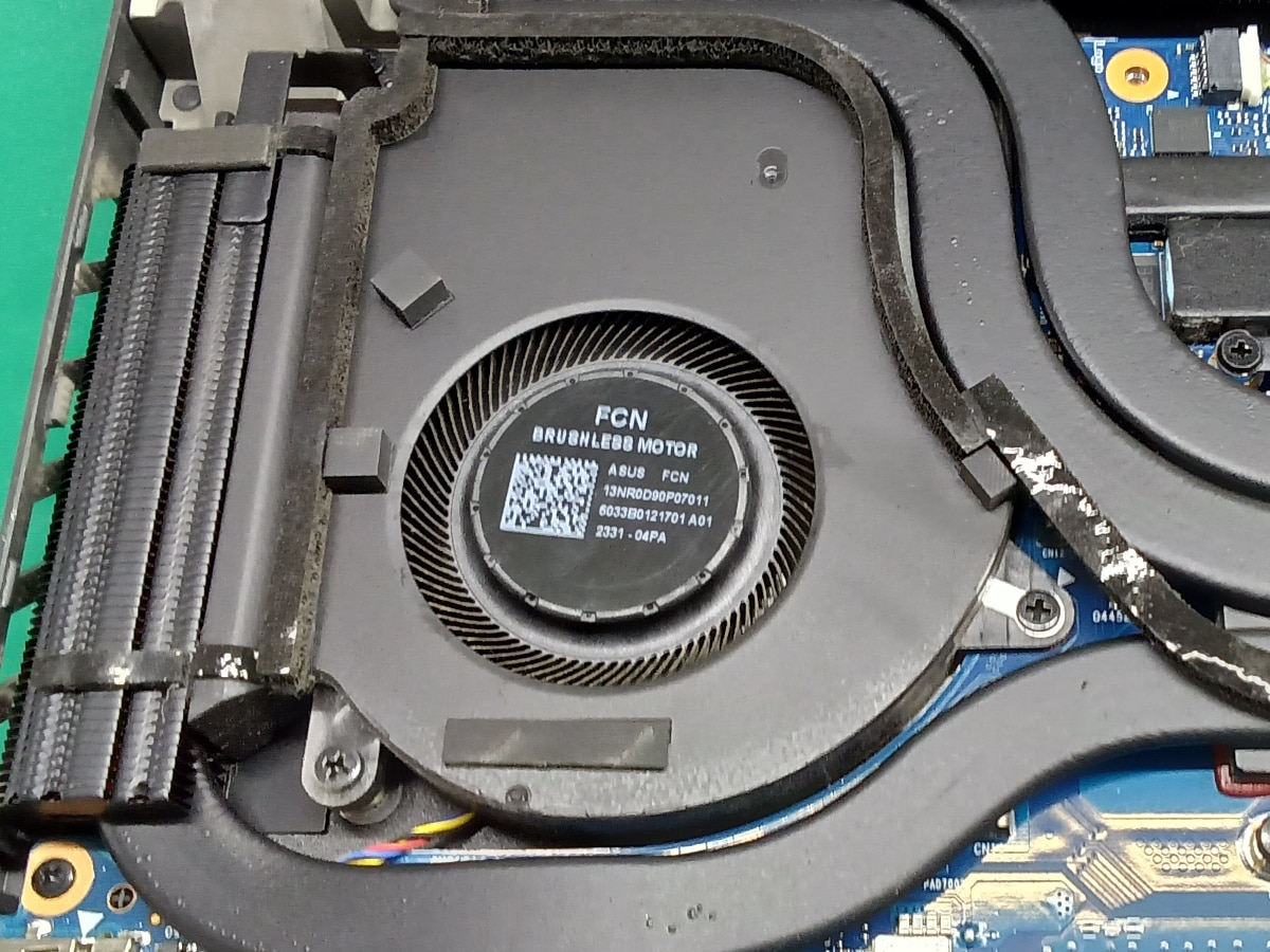 クリーニング後ファン