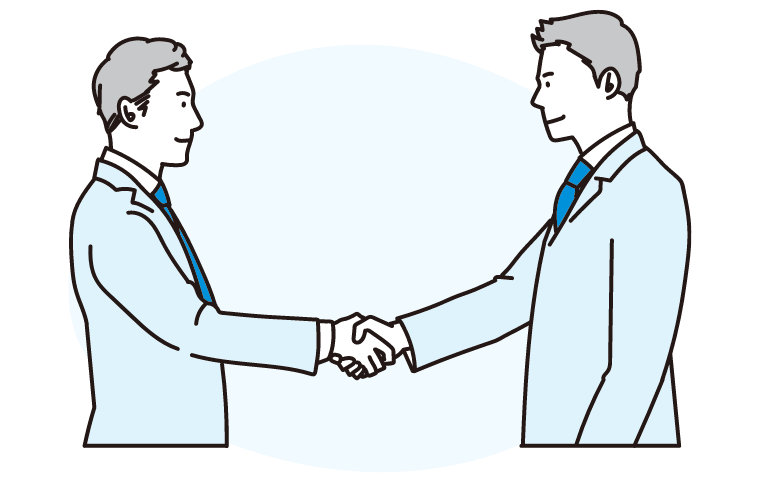 ビジネスマンが握手