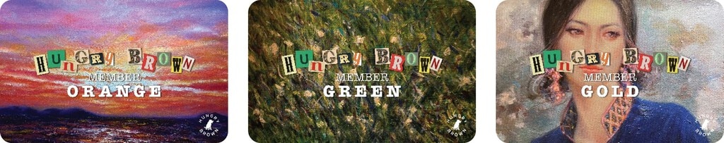 「Hungry Brown Eat and Coffee Roaster」メンバーズカード