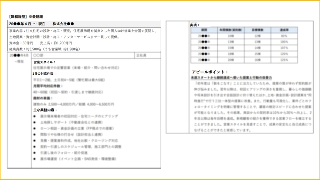 	職歴書の解説（ハウスメーカー）②.