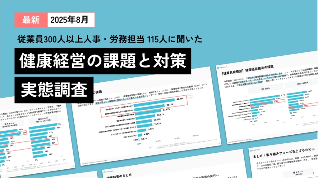 調査レポ｜健康経営の課題と対策