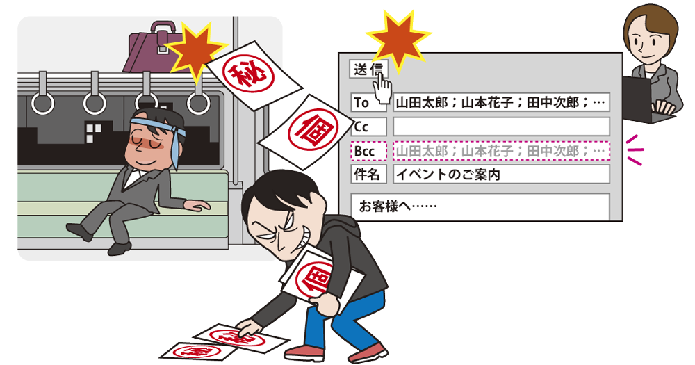 メール　情報漏洩