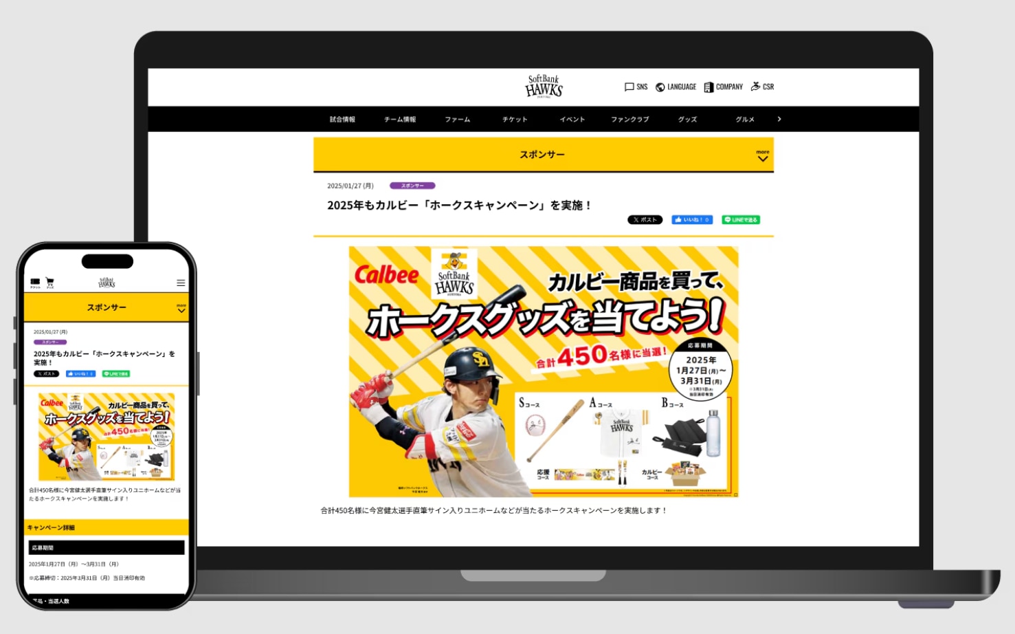 公式サイトでのキャンペーン告知例