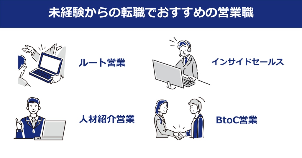 未経験からの転職でおすすめの営業職の種類