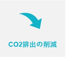 CO2排出の削減：生産プロセスにおける計画的なCO2削減に貢献。
