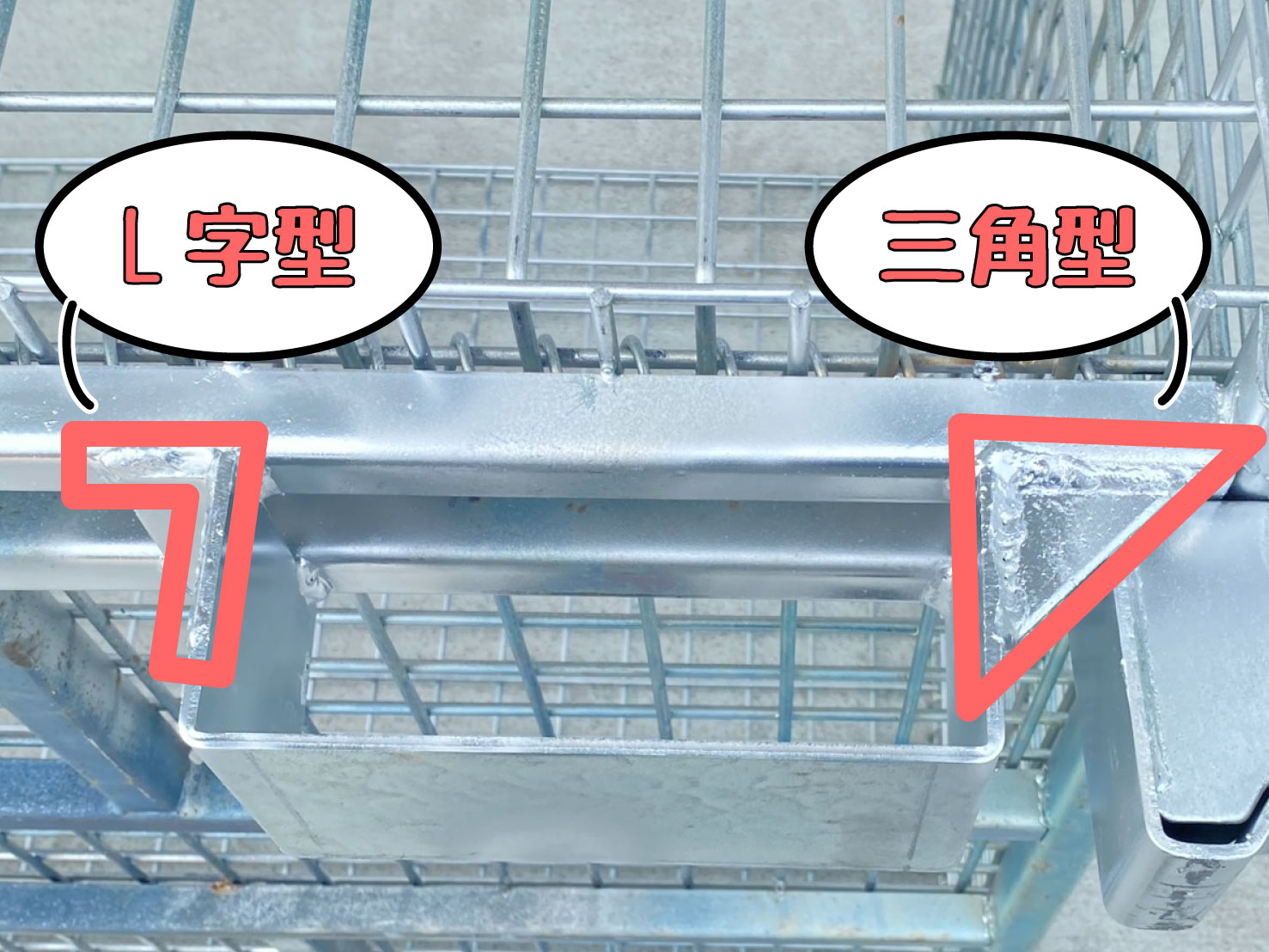 フォークガイドつきメッシュパレット
