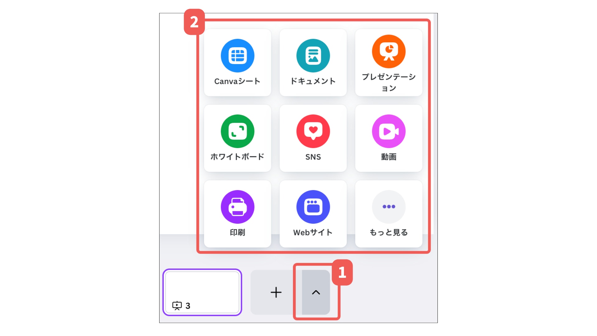 異なるドキュメントタイプを挿入する際の実際の画面