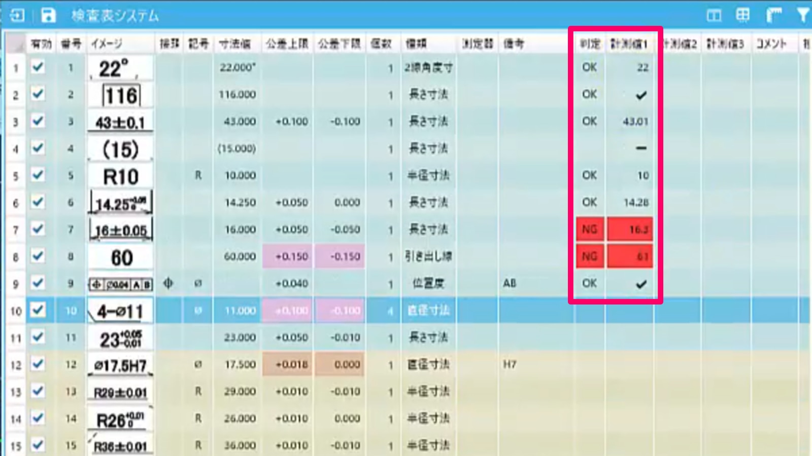 検査表システムの使い方
