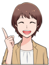 第三者保守マンガ人差し指を立てている女性