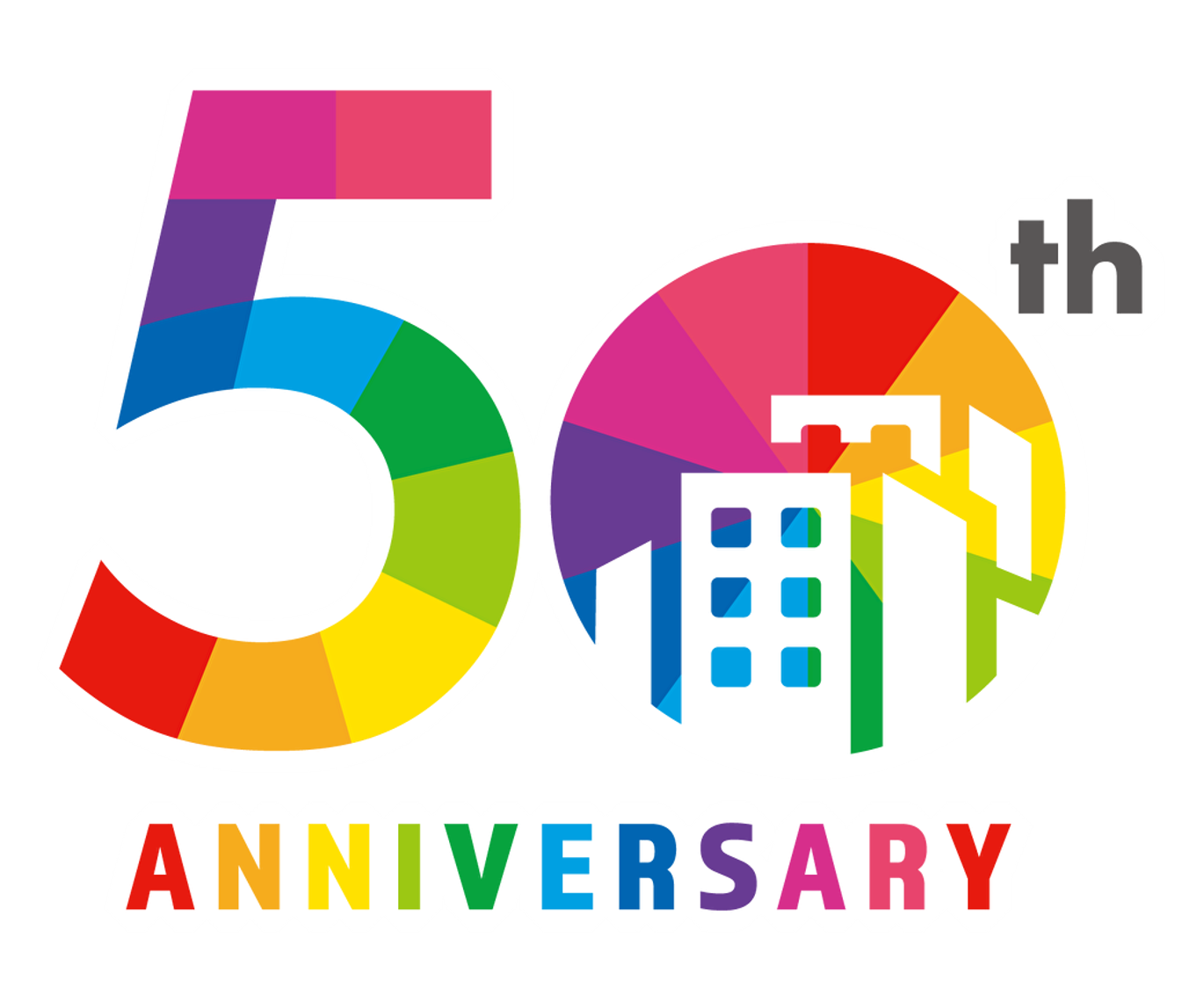 三和コンピュータ50周年記念ロゴ