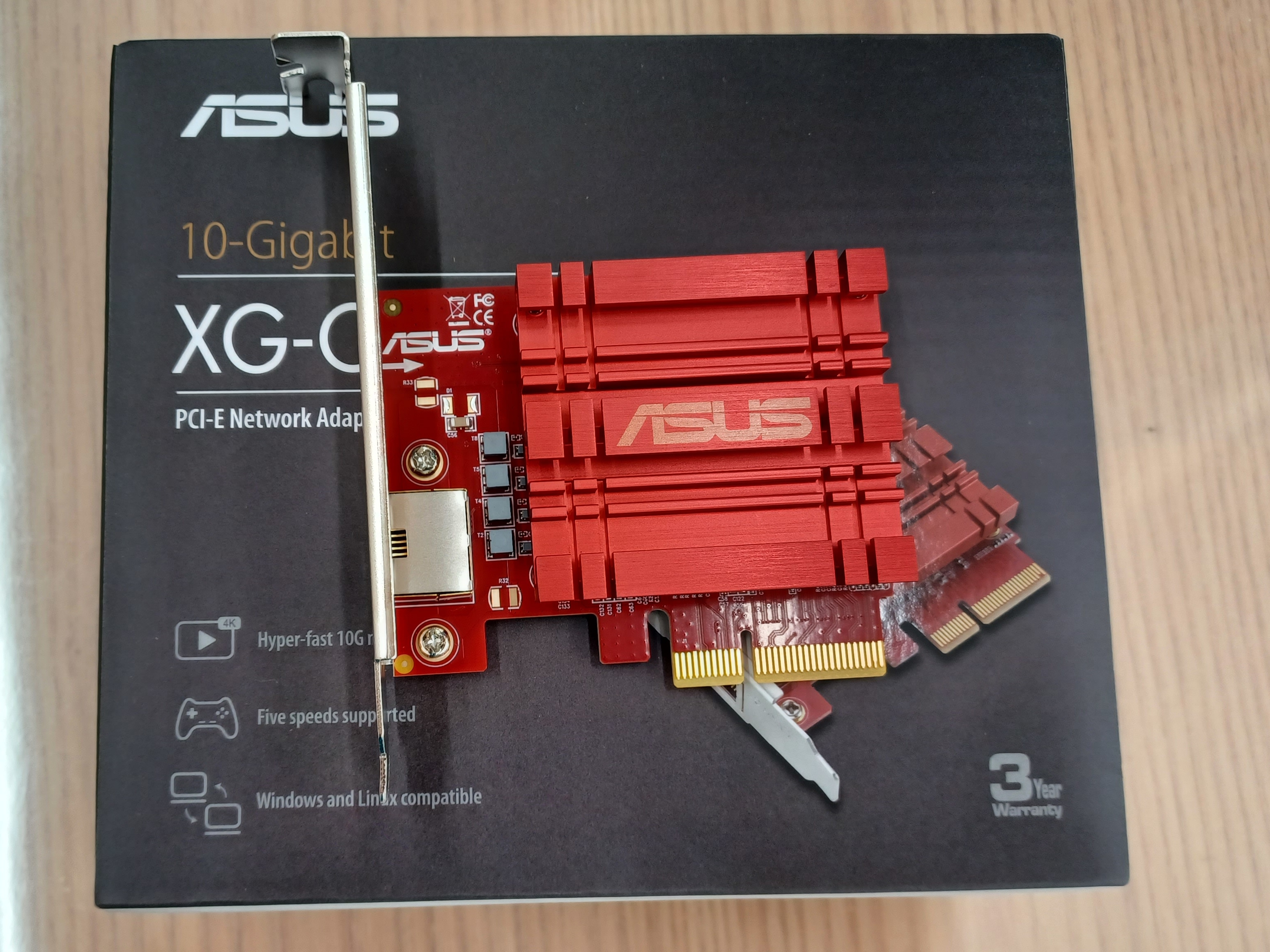 増設した10G LANカード ASUS XG-C100C V3