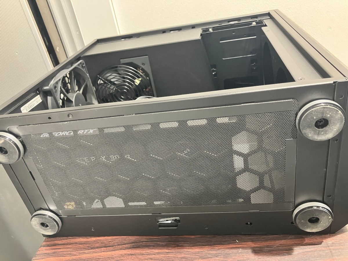 クリーニング後の底面フィルターの洗浄後