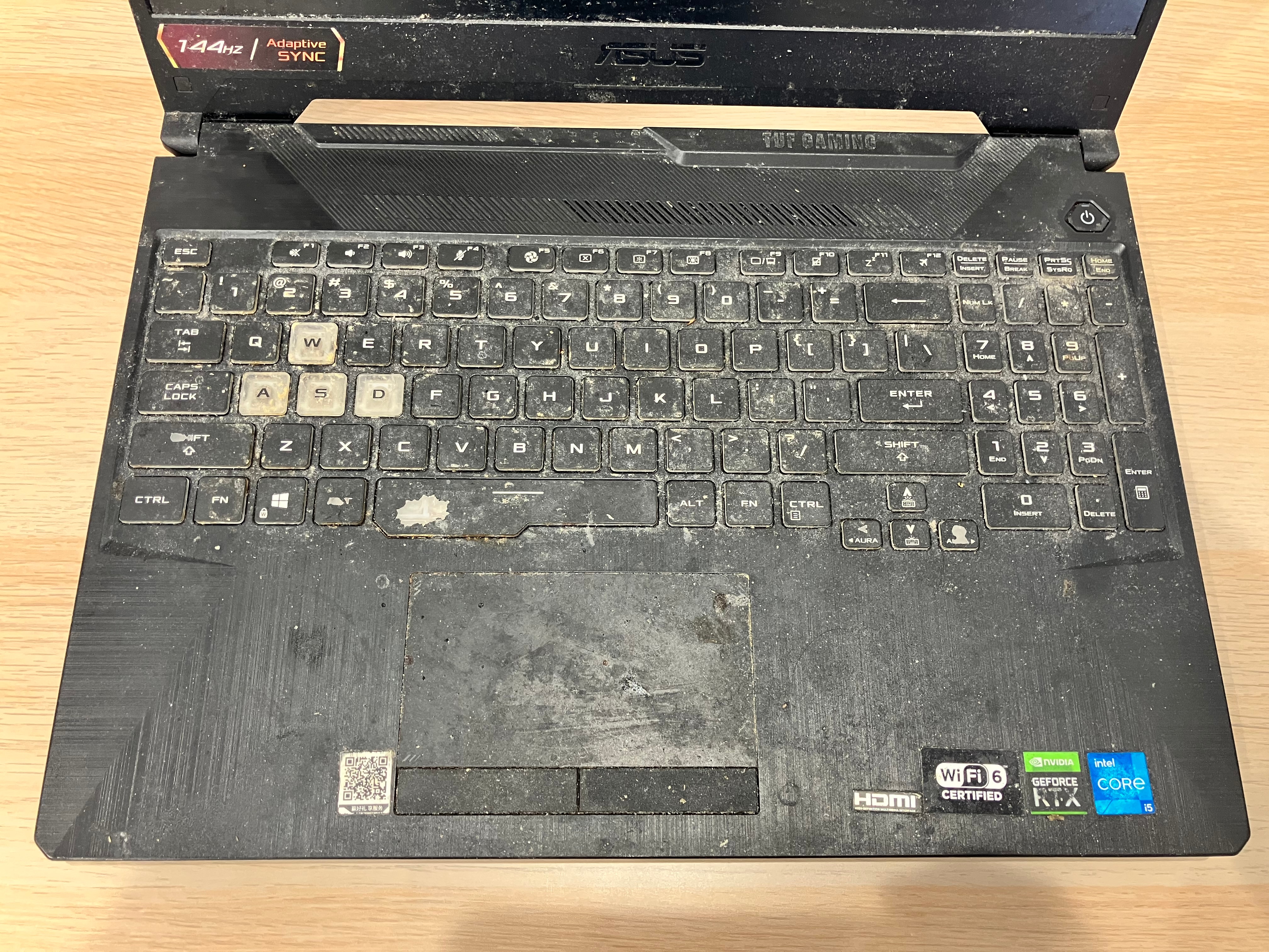 クリーニング前 キーボード