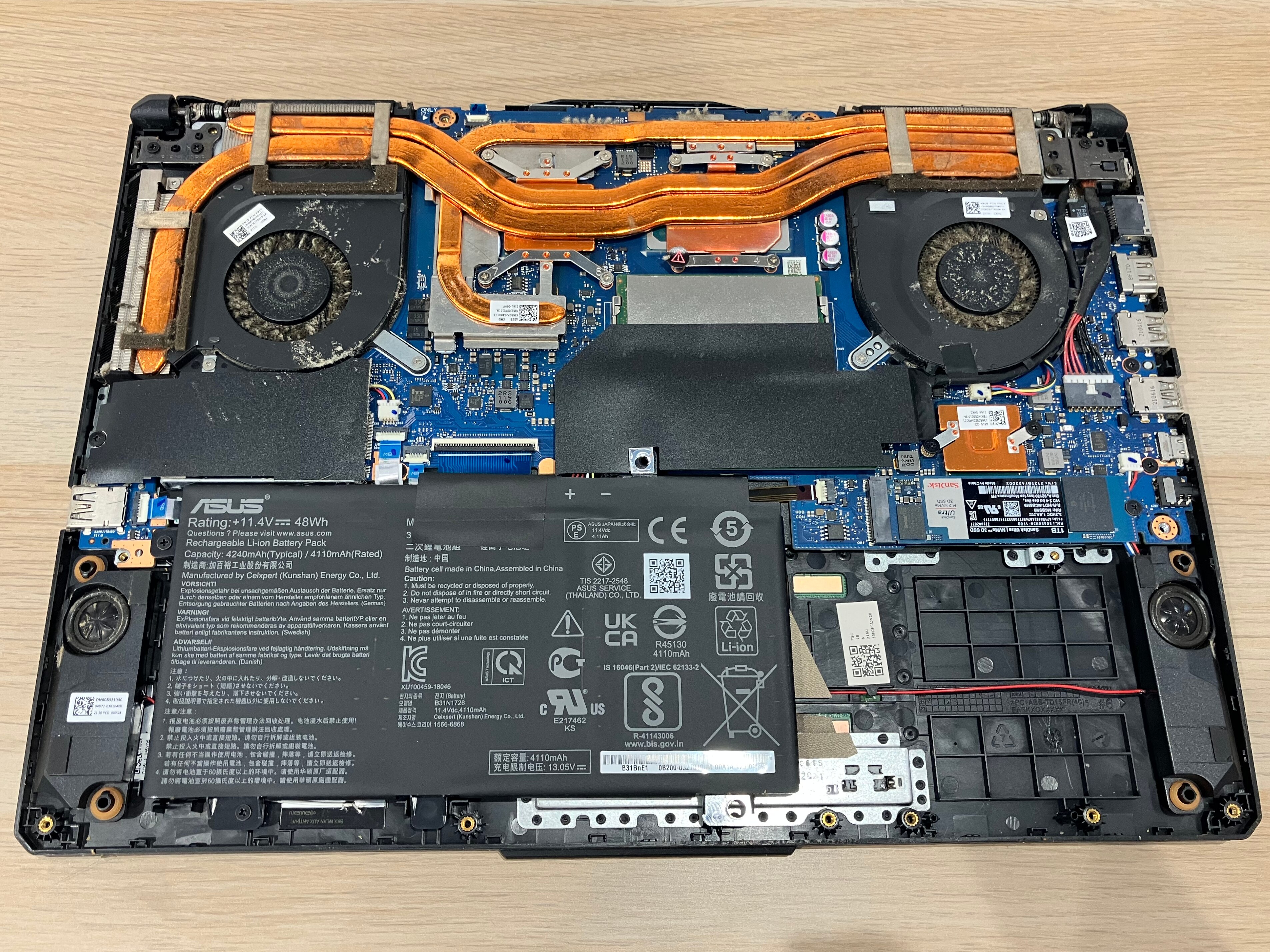 クリーニング前 内部