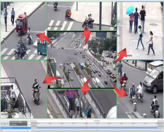 元画像(中央)から見たい部分を拡大し、早送りや録画などを複数同時に実行できます