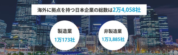海外進出している日系企業の総数一覧