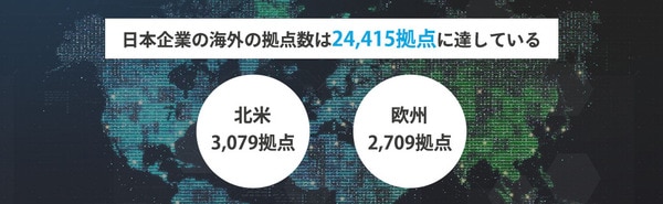 日本企業の海外進出数