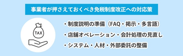 免税制度改正のスケジュールと今後の展望