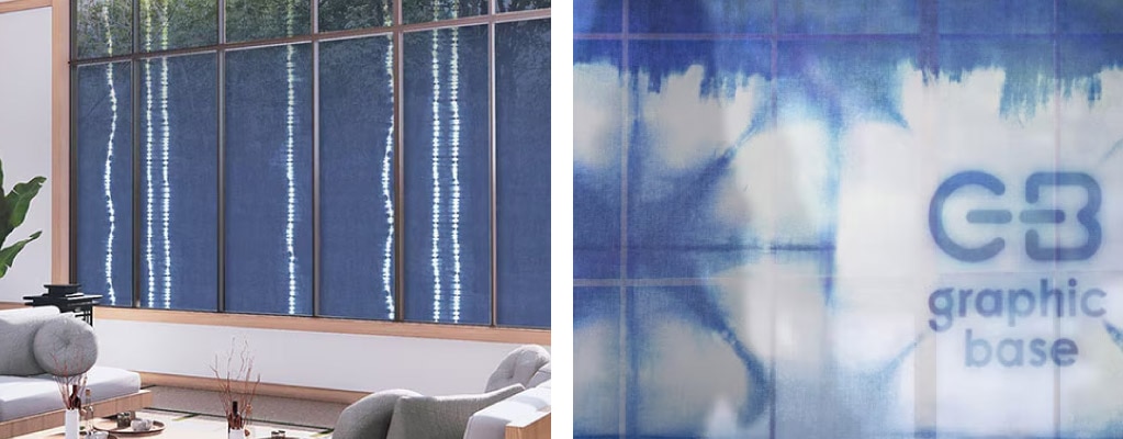 藍染デザインのガラスフィルム