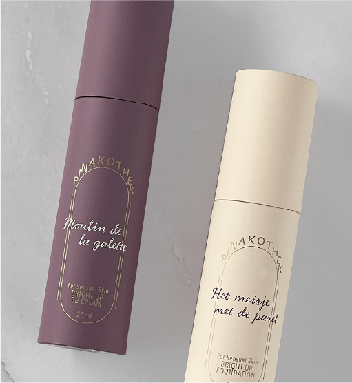 マット容器×泥金で 静かな高級感