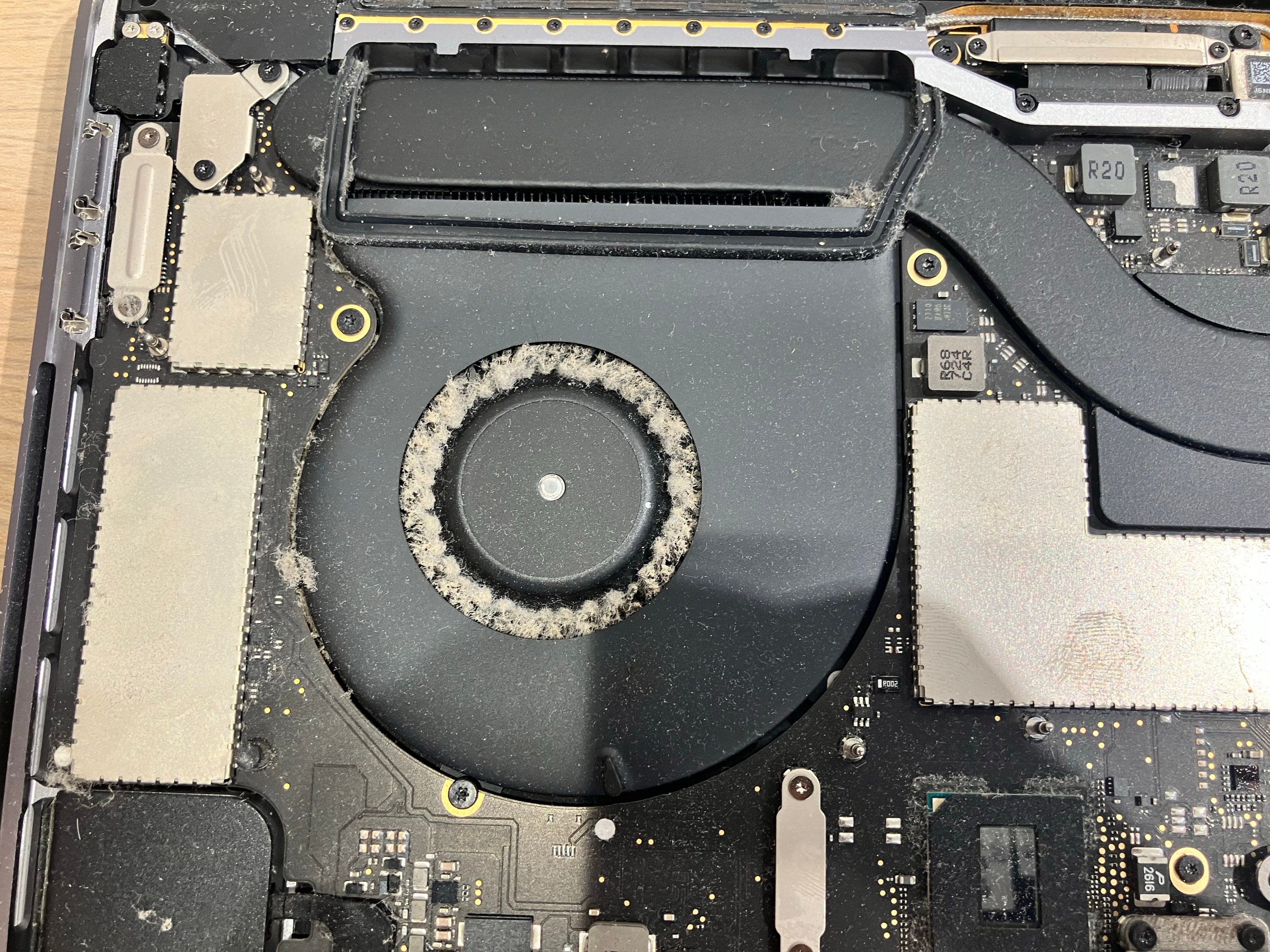 清掃前のファン