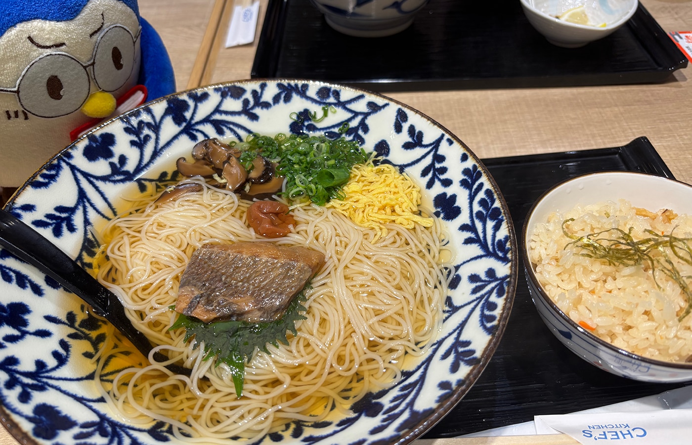 愛媛鯛そうめん定食とふっくぅ