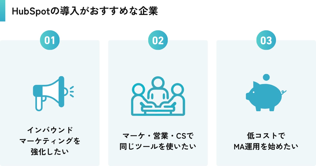 HubSpotの導入がおすすめな企業