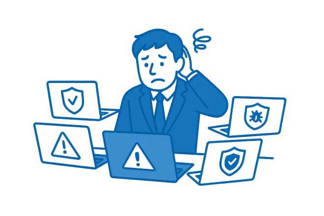 ウイルス対策ソフトがPCごとにバラバラ状態