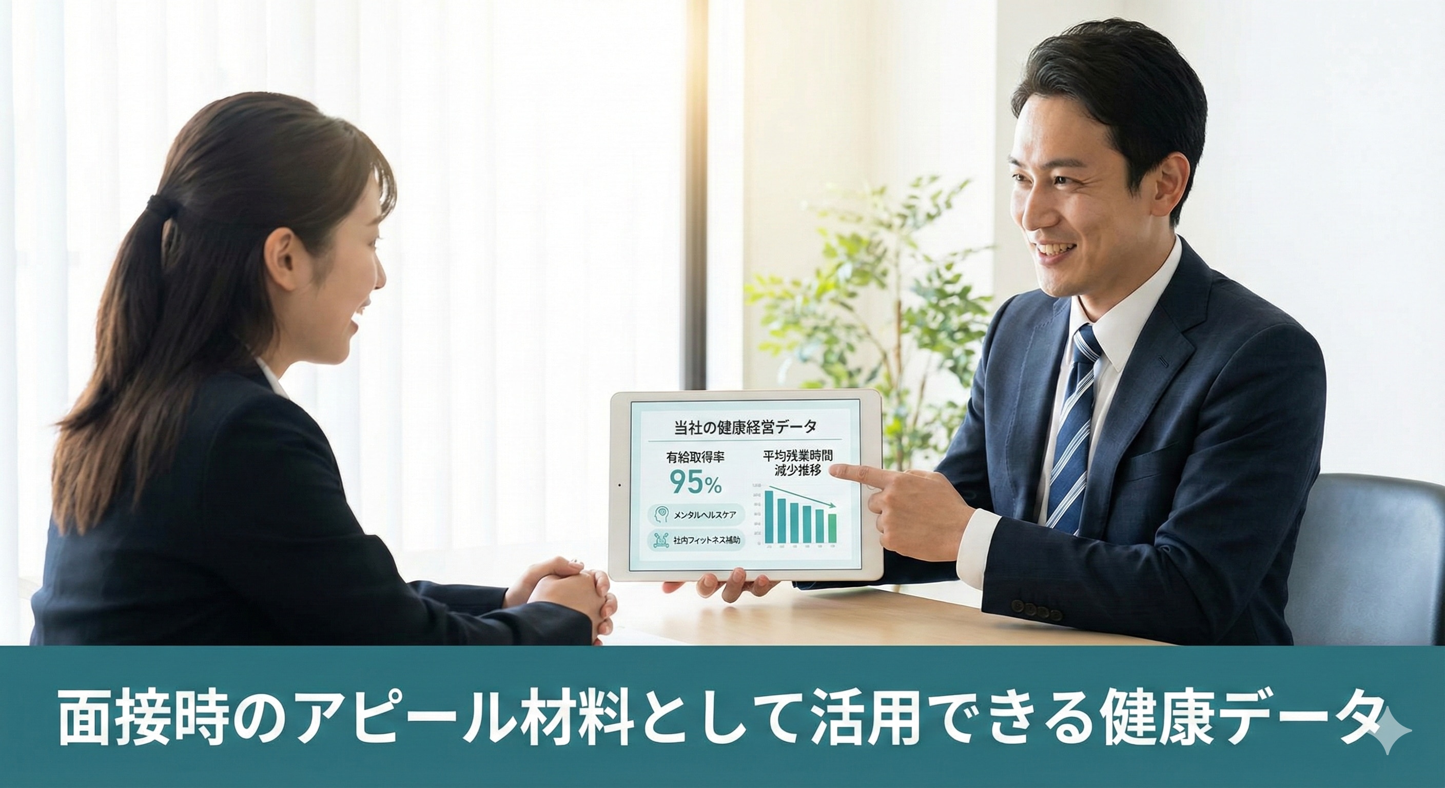 面接時のアピール材料として活用できる健康データ