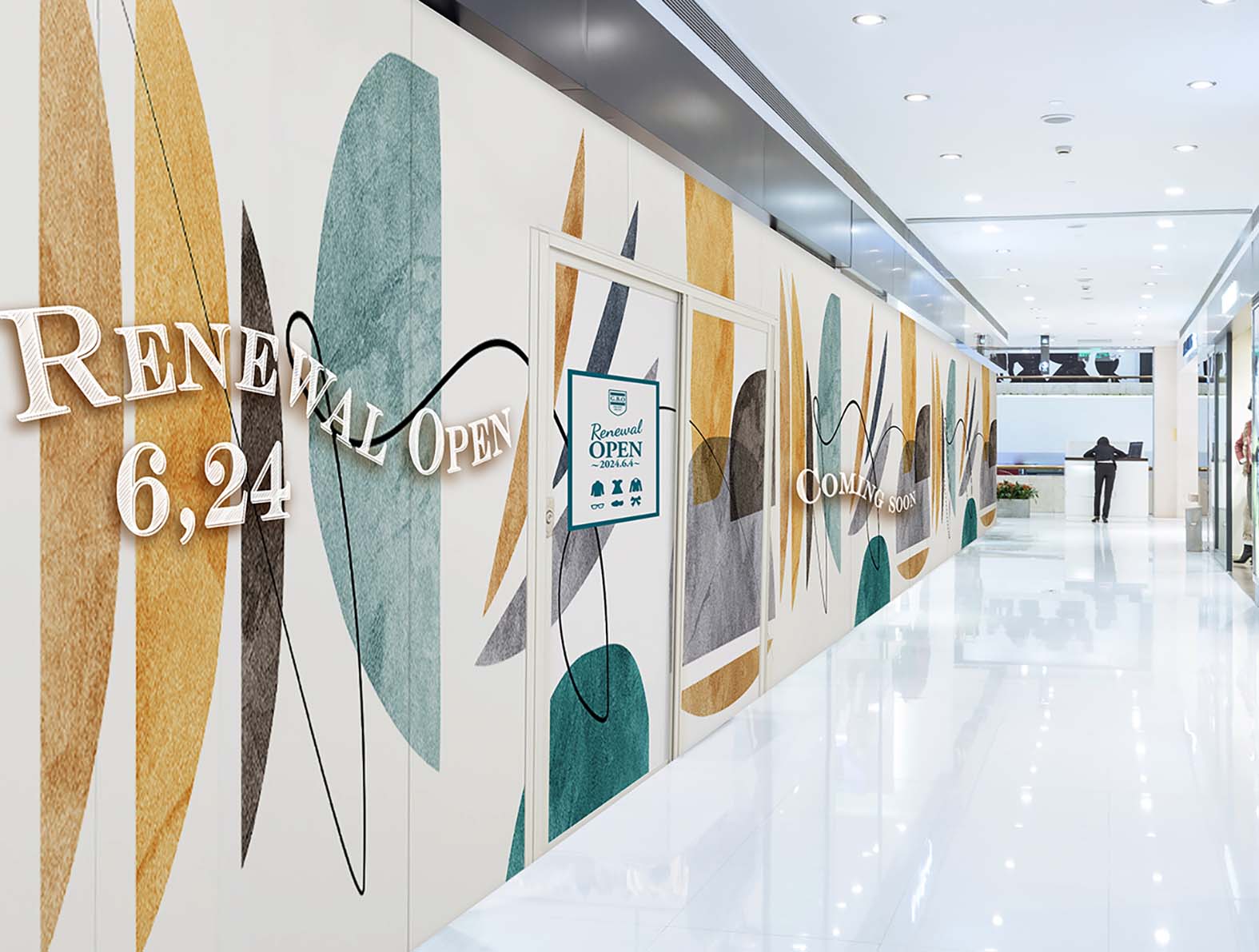 センスのいい抽象画の仮囲い