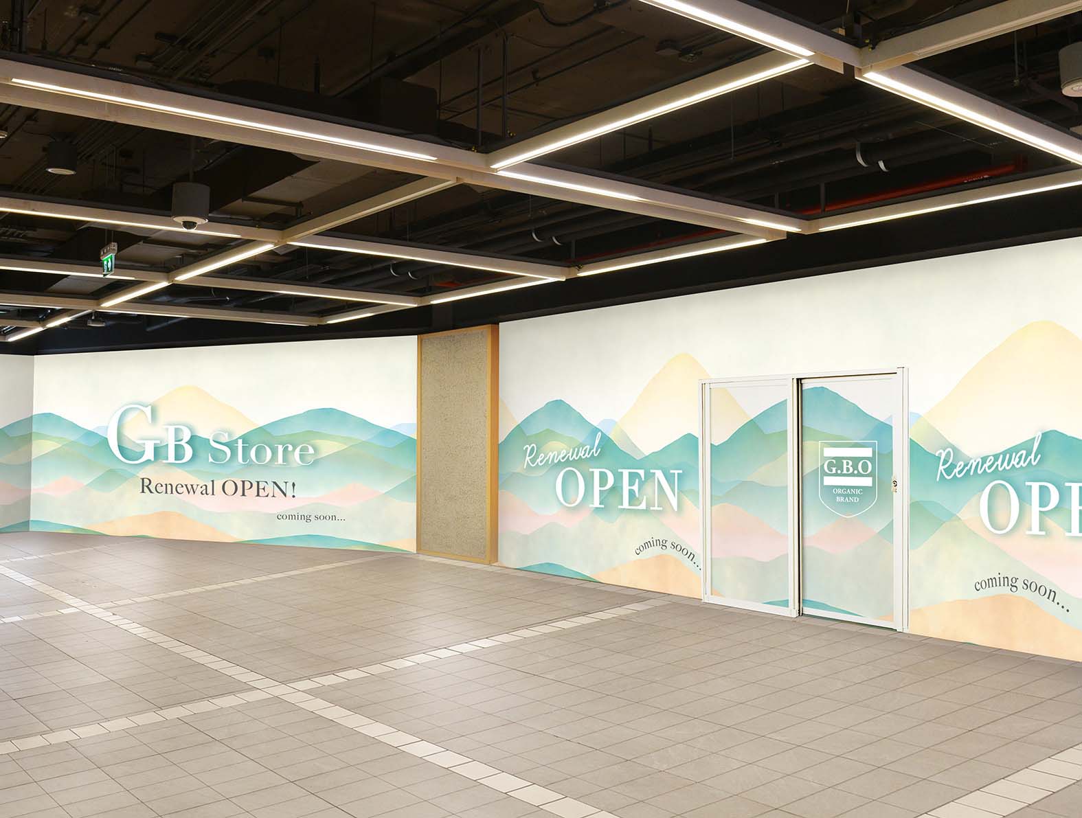 センスのいい抽象画の仮囲い