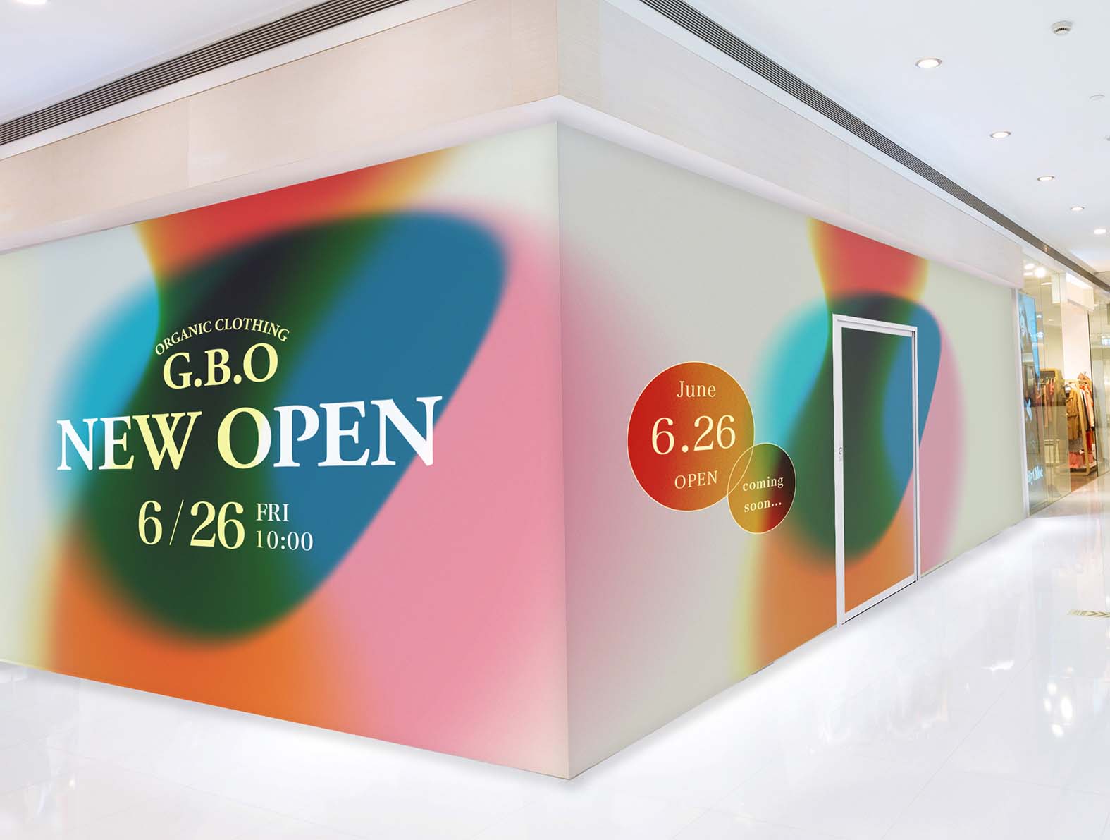 センスのいい抽象画の仮囲い