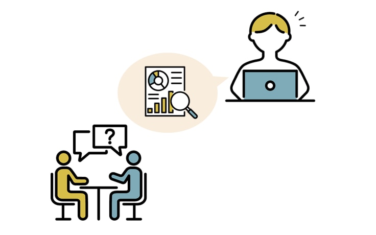 ヒアリングによる情報収集で見極め工数の削減