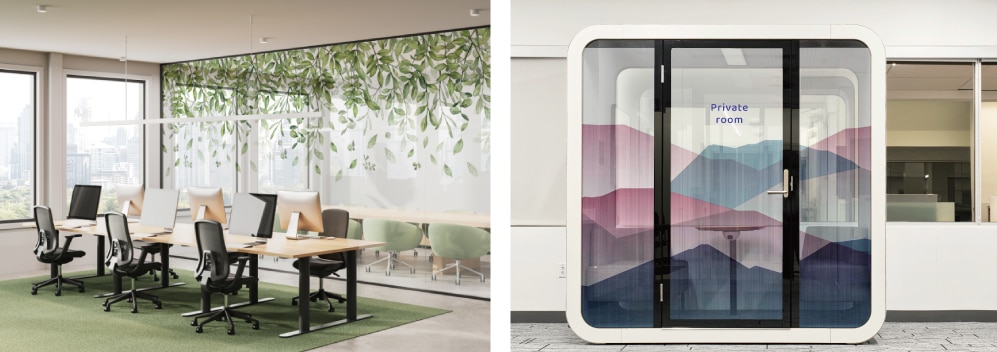 オフィスのオープン&プライベートスペース