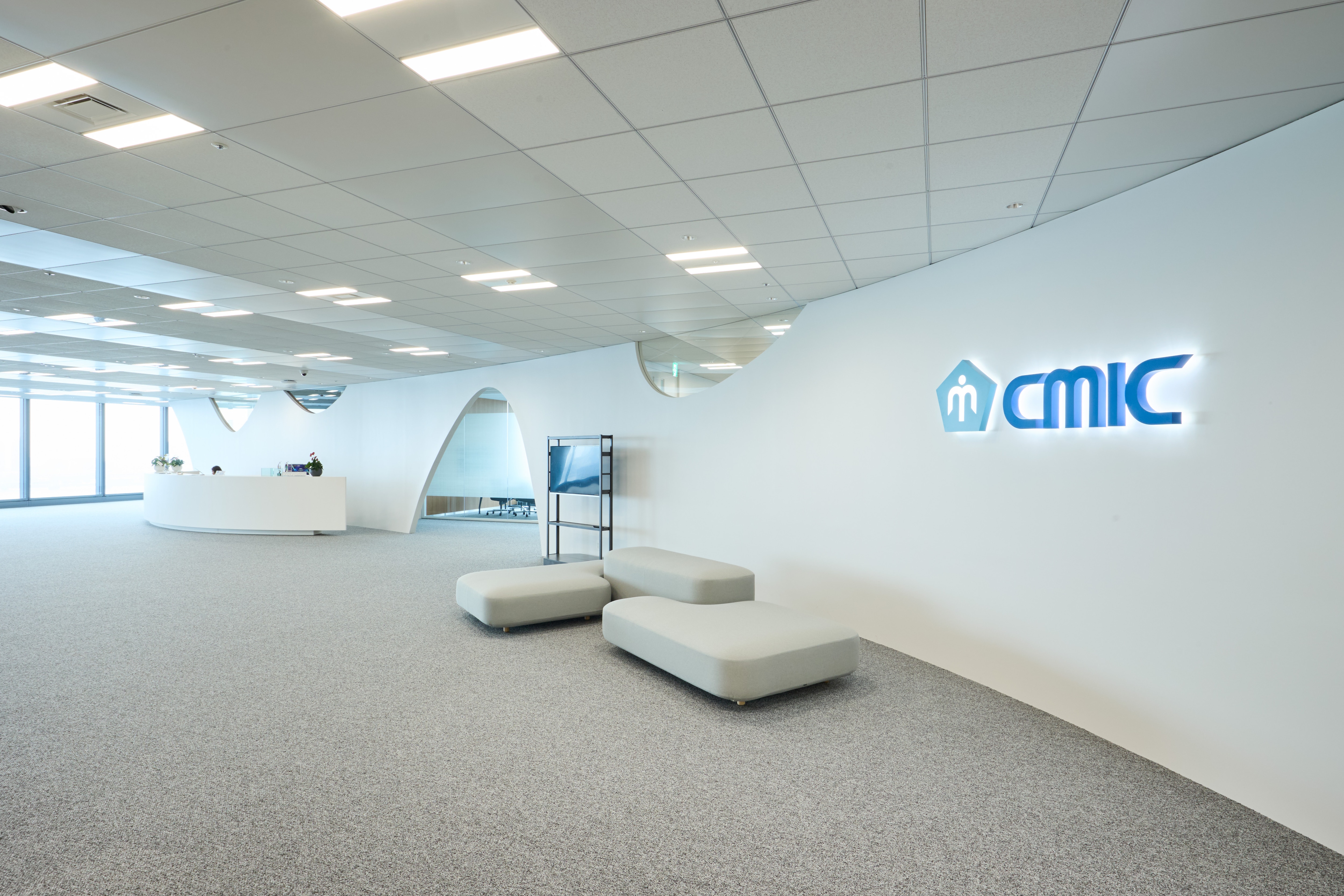 シミックヘルスケア・インスティテュートの本社オフィスの受付エリア