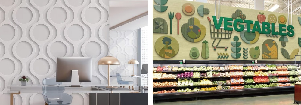 立体的な壁紙のデザイン