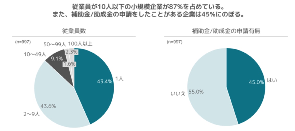  【出典】補助金コネクト　GMOリサーチ&AIのネットリサーチ(インターネット調査)　2024年3月〜4月「中小企業補助金活用アンケート2024」