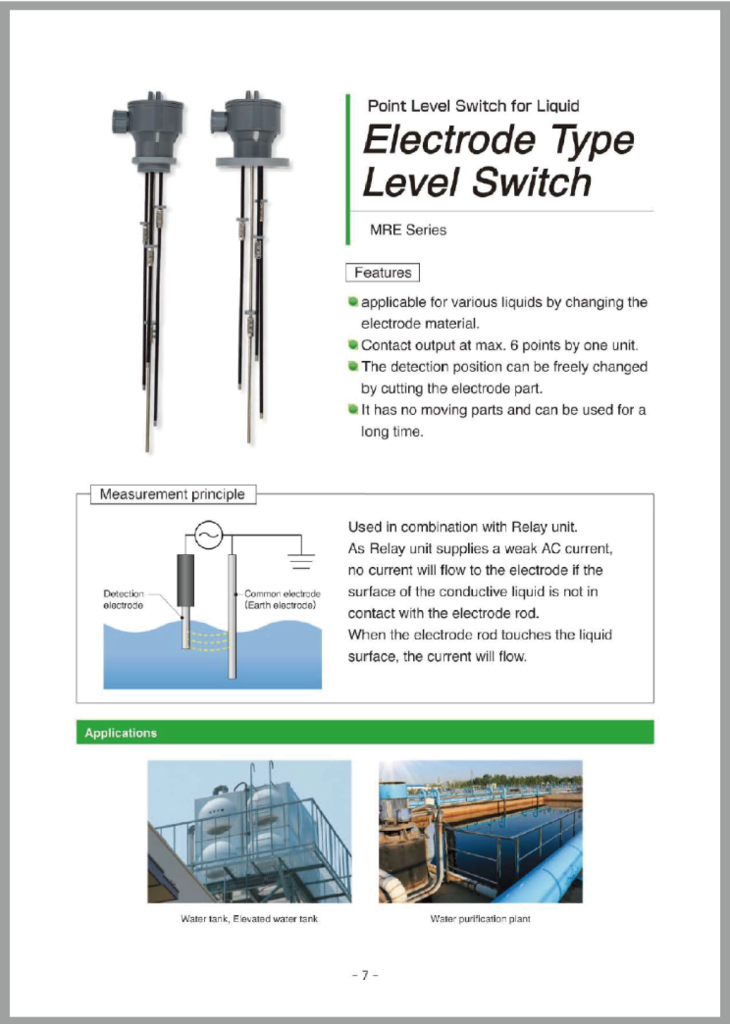 Conductive level switch