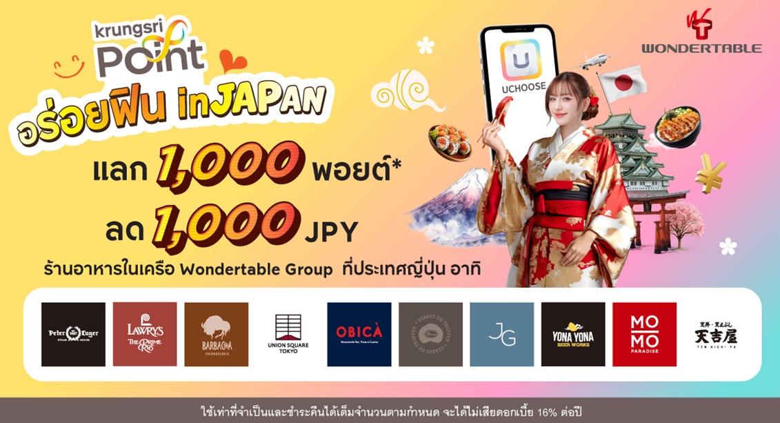 バリューデザイン、タイ・アユタヤ銀行（クルンシィ）クレジットカードと共同で クレジットカード会員向けに「ワンダーテーブルギフトカード」をお得に交換できる キャンペーンを2026年1月1日から期間限定で実施