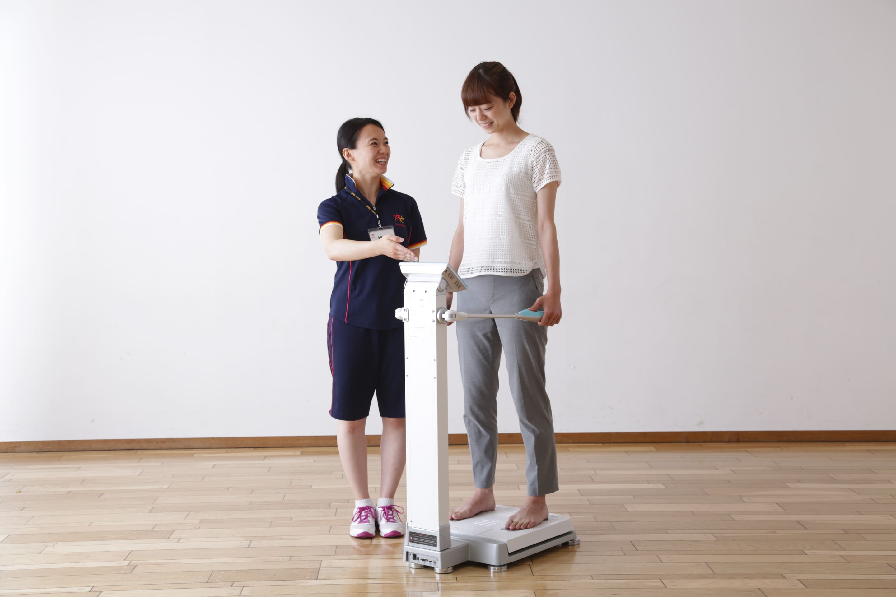 体成分測定風景と説明のイメージ