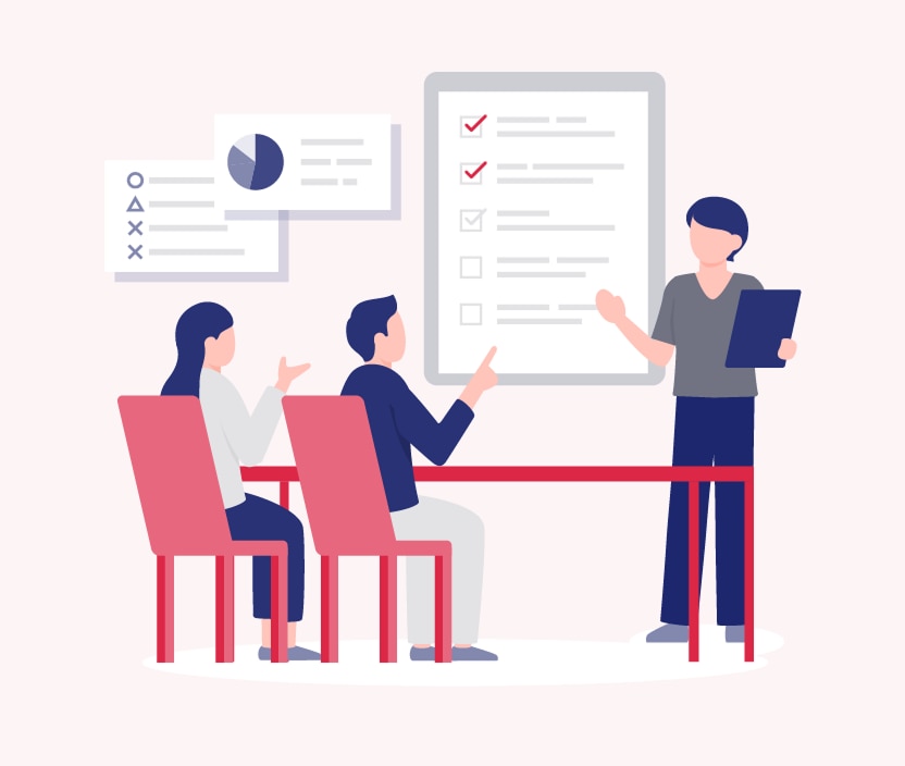 サーベイによって 個人の現状や課題を明確化