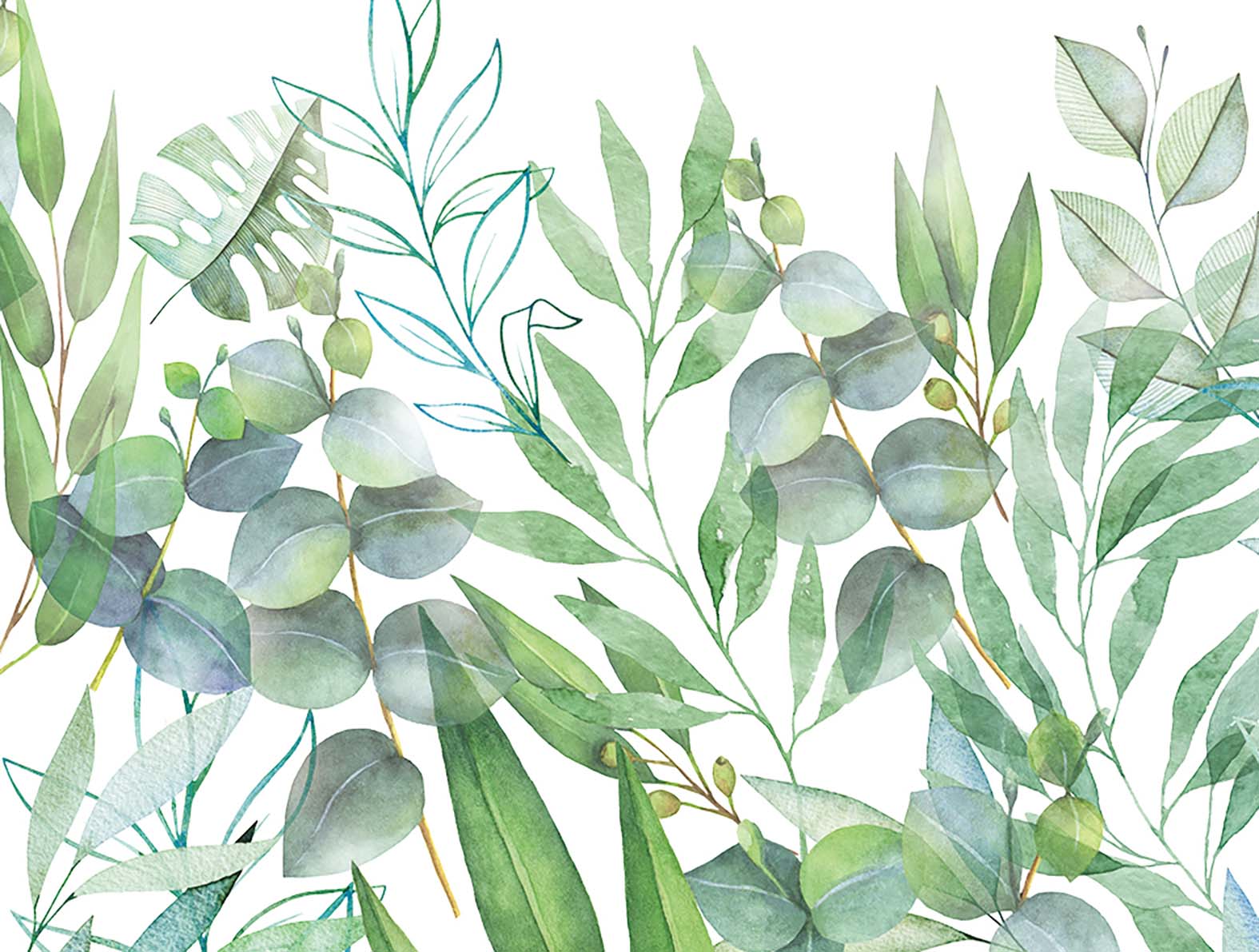 ボタニカル柄のガラスフィルム