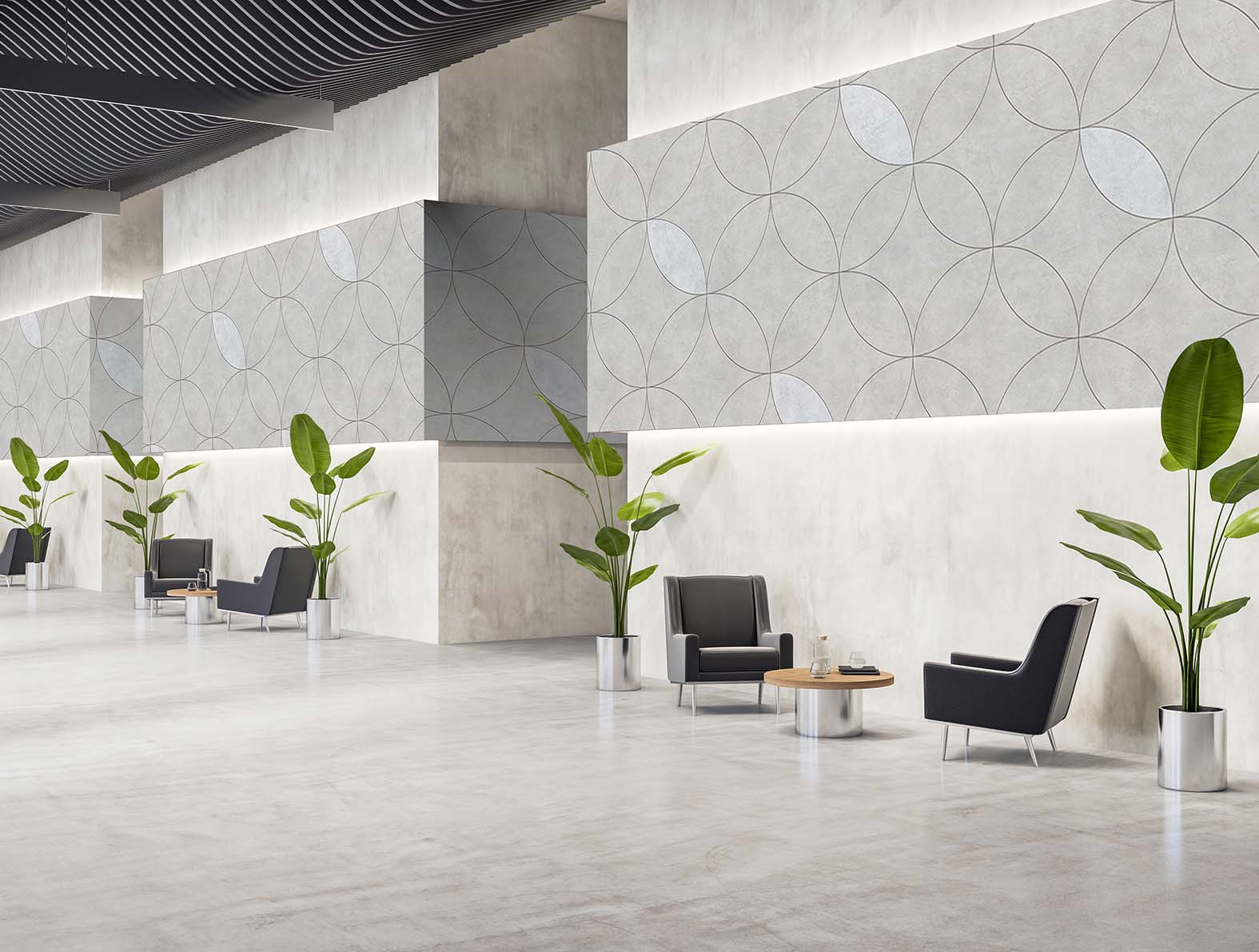 マテリアル柄の大理石の壁紙