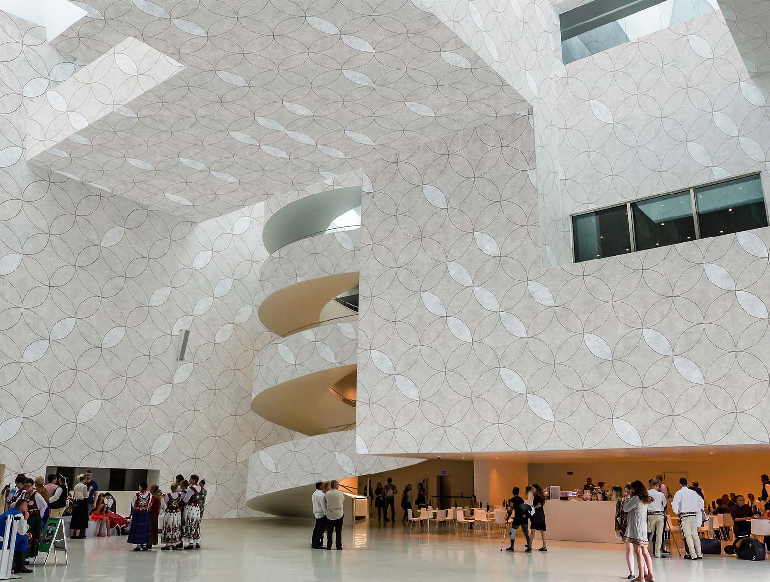 マテリアル柄の大理石の壁紙