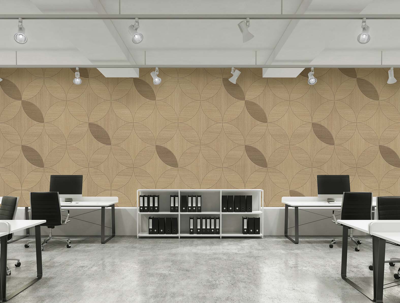 マテリアル柄の木目の壁紙