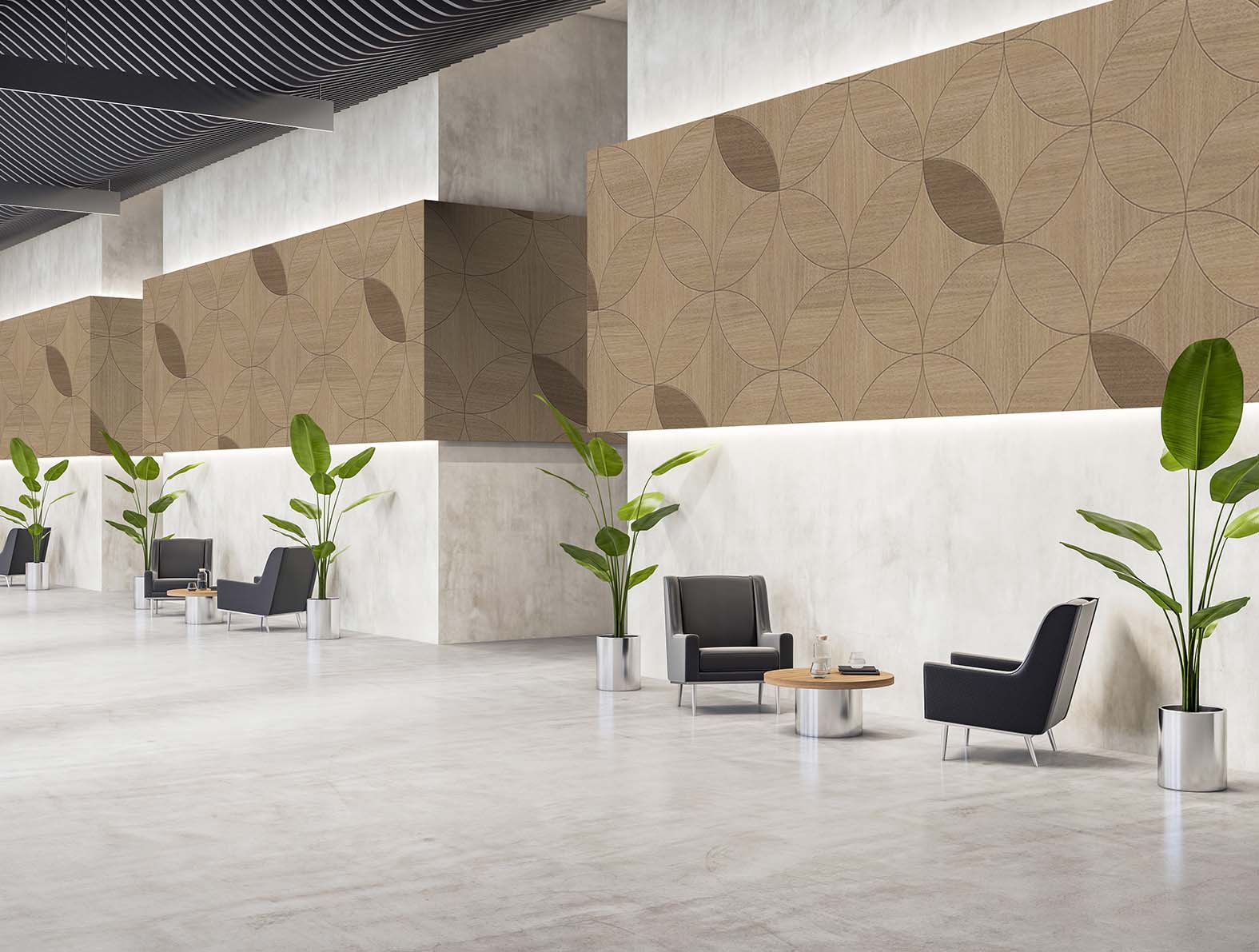 マテリアル柄の木目の壁紙