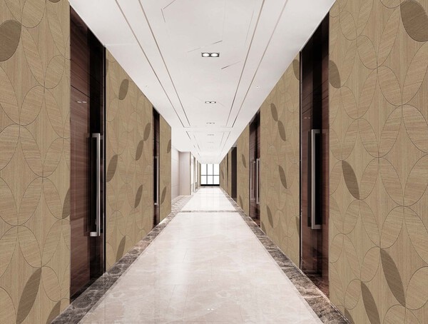 マテリアル柄の木目の壁紙