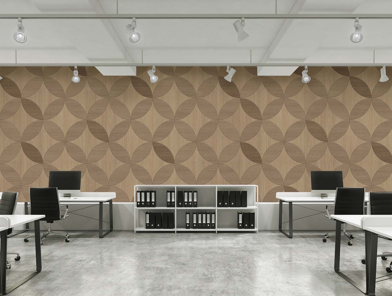 マテリアル柄の木目の壁紙