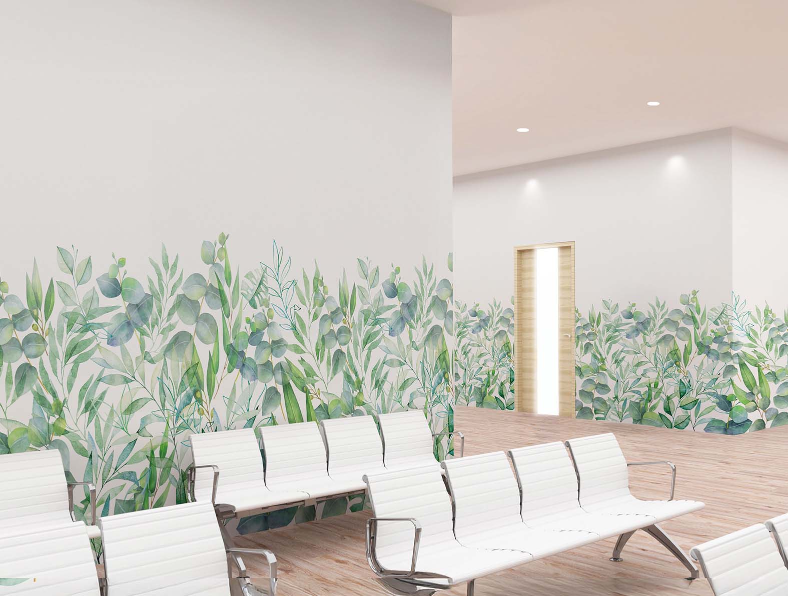 ボタニカル柄の壁紙